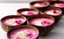 Pink Oatmeal Bowls In Smooth Coconut Bowls