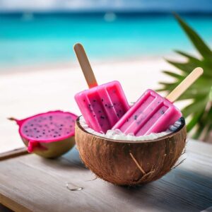 Pink Pitaya Popsicles