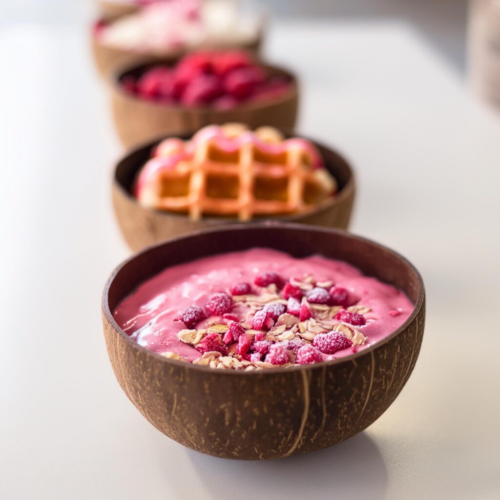 Pink Waffles Oatmeal