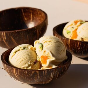 Pistachio Orange Nice Cream In Coconut Bowls (3)