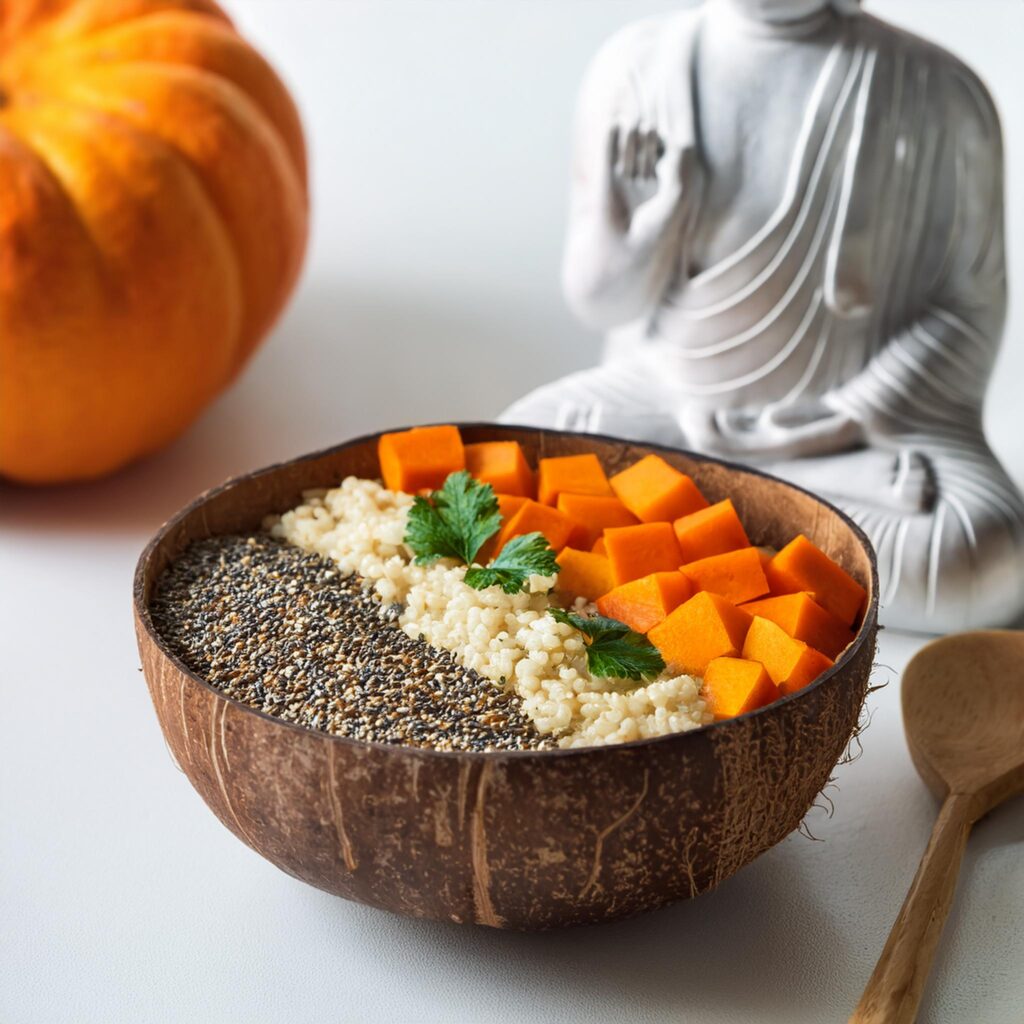 Firefly Pumpkin & Quinoa Buddha Buddha Bowl, In A Smooth Coconut Bowl, White Kitchen, White Buddha S (3)