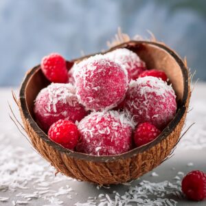 Raspberry Coconut Balls