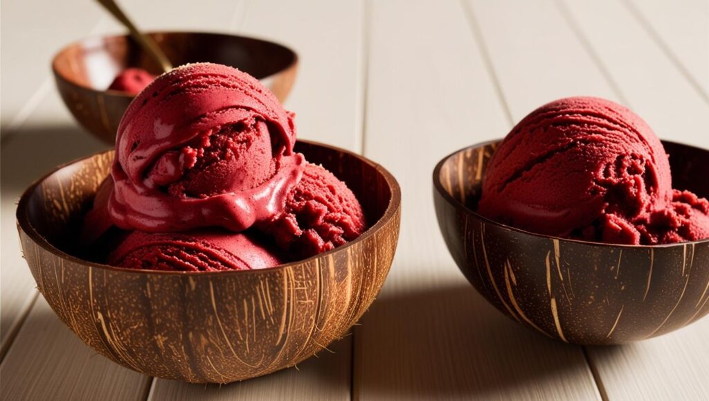 Red Velvet Walnut Butter Nice Cream In Coconut Bowls (3)