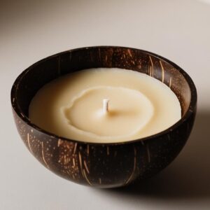 Soy Wax Candle In A Coconut Bowl (3)