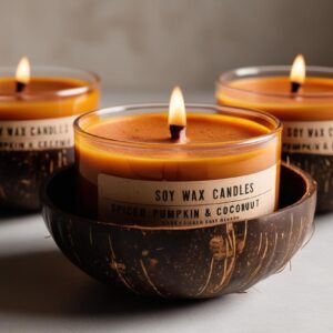 Soy Wax Spiced Pumpkin Coconut Bowl Candles